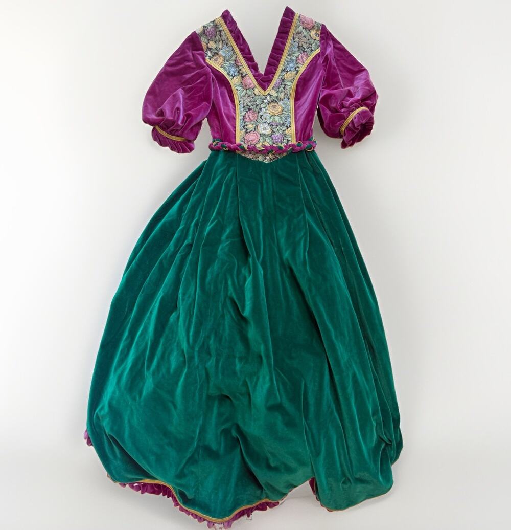 Vintage Regamus London & Rutland Dress UK 12 Green Renaissance Halloween